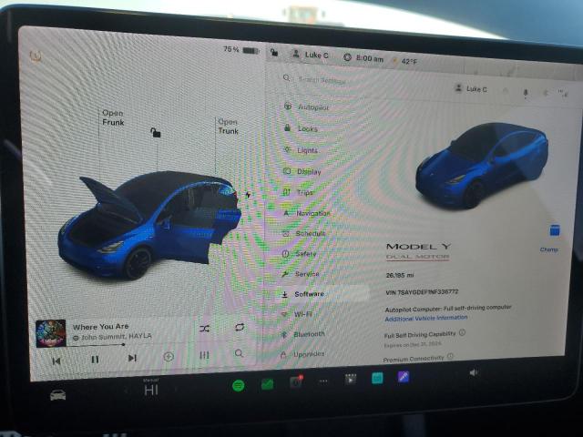 Фото 9 с аукциона – 2022 TESLA MODEL Y с VIN 7SAYGDEF1NF336772