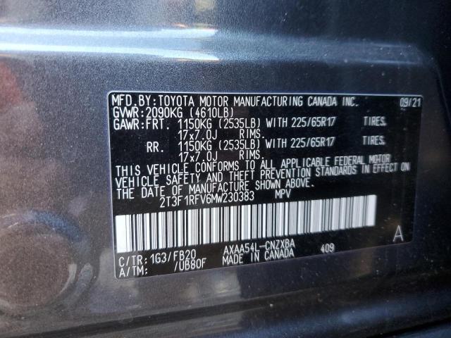 Photo 14 from auction – 2021 TOYOTA RAV4 LE with VIN 2T3F1RFV6MW230383