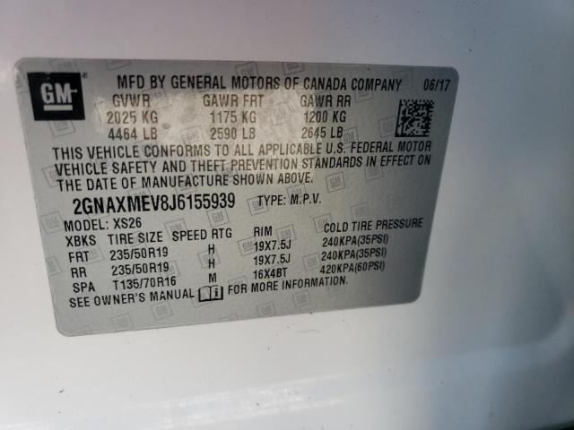 Photo 14 from auction – 2018 CHEVROLET EQUINOX PR with VIN 2GNAXMEV8J6155939