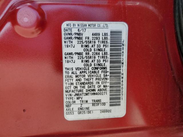 Photo 14 from auction – 2017 NISSAN ROGUE S with VIN JN8AT2MT1HW400271