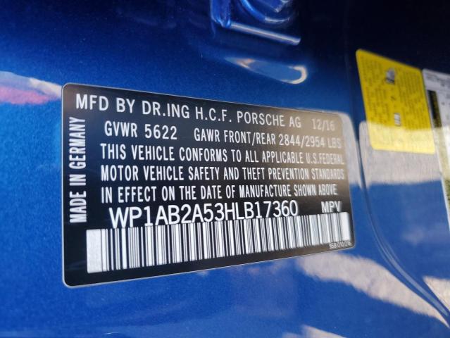 Photo 14 from auction – 2017 PORSCHE MACAN S with VIN WP1AB2A53HLB17360