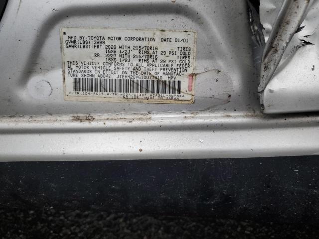 Photo 14 from auction – 2001 TOYOTA RAV4 with VIN JTEHH20V610077410