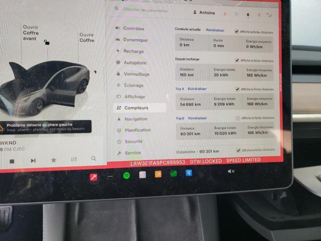 Photo 9 from auction – 2023 TESLA MODEL 3 with VIN LRW3E1FA9PC899953