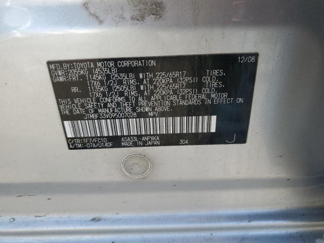 Photo 14 from auction – 2009 TOYOTA RAV4 with VIN JTMBF33V095007028