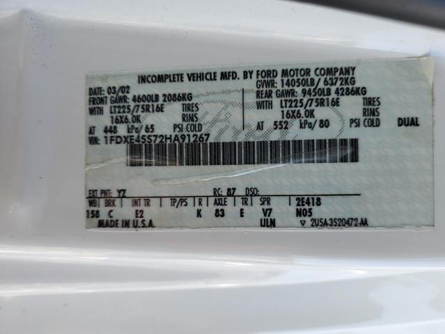 Photo 10 from auction – 2002 FORD ECONOLINE with VIN 1FDXE45S72HA91267
