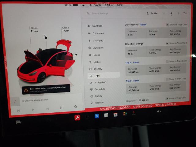 Photo 9 from auction – 2023 TESLA MODEL 3 with VIN 5YJ3E1EA1PF420965