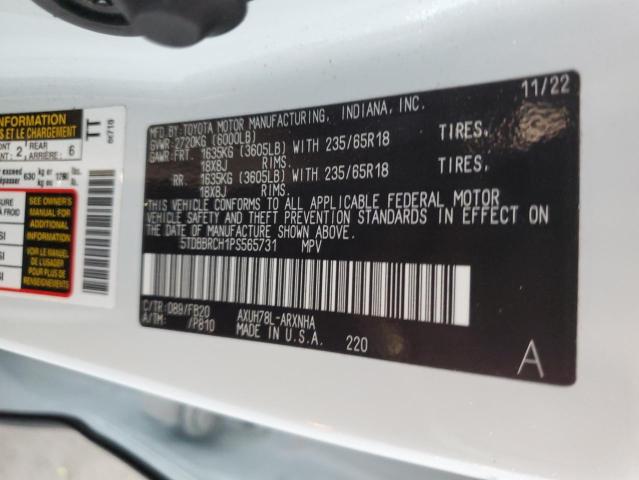 Photo 14 from auction – 2023 TOYOTA HIGHLANDER with VIN 5TDBBRCH1PS565731