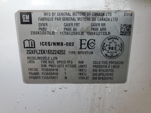 Photo 14 from auction – 2014 GMC TERRAIN DE with VIN 2GKFLZEK1E6224252