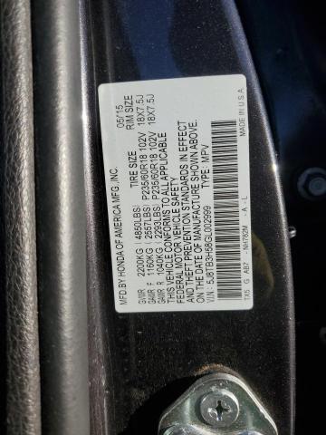 Photo 14 from auction – 2016 ACURA RDX TECHNO with VIN 5J8TB3H58GL002999