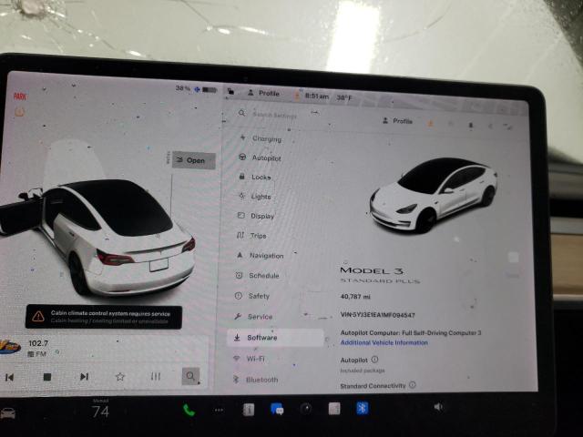 Photo 9 from auction – 2021 TESLA MODEL 3 with VIN 5YJ3E1EA1MF094547