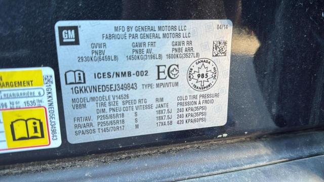 Photo 10 from auction – 2014 GMC ACADIA SLE with VIN 1GKKVNED5EJ349843
