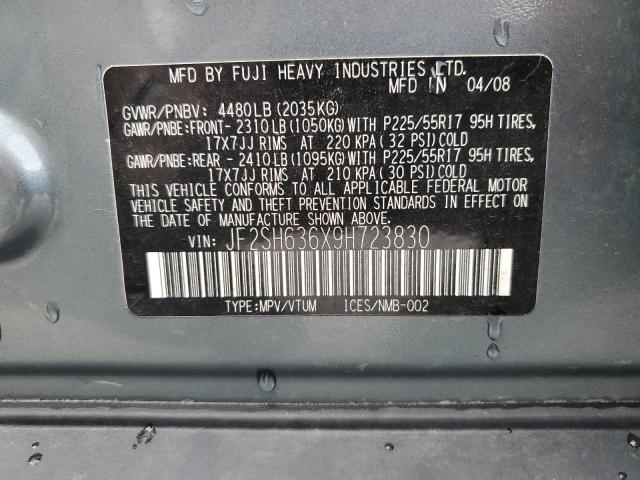 Photo 14 from auction – 2009 SUBARU FORESTER 2 with VIN JF2SH636X9H723830