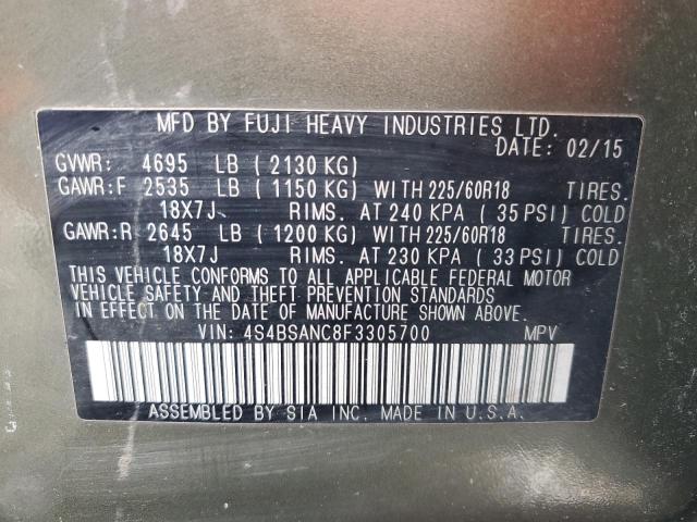 Photo 14 from auction – 2015 SUBARU OUTBACK 2. with VIN 4S4BSANC8F3305700