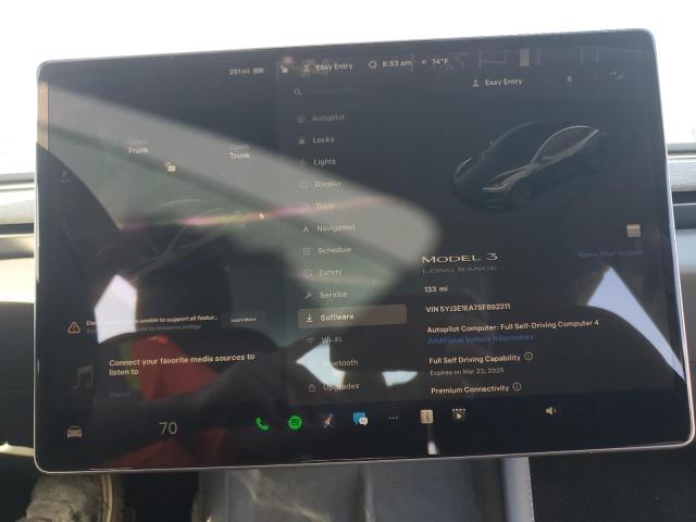 Photo 9 from auction – 2025 TESLA MODEL 3 with VIN 5YJ3E1EA7SF892211