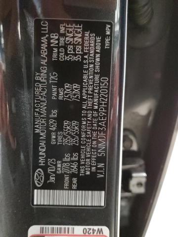 Photo 14 from auction – 2023 HYUNDAI TUCSON SEL with VIN 5NMJF3AE9PH220150