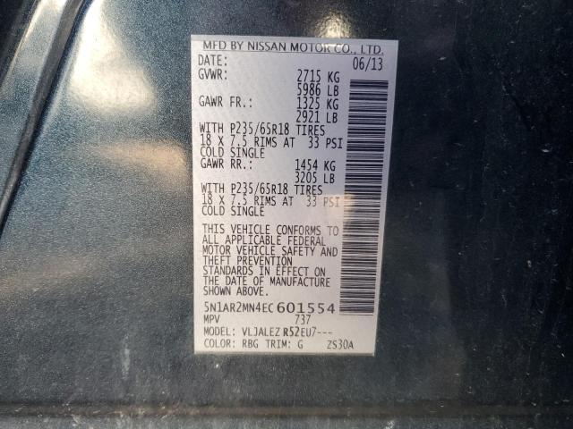 Photo 14 from auction – 2014 NISSAN PATHFINDER with VIN 5N1AR2MN4EC601554
