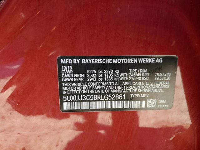 Photo 14 from auction – 2019 BMW X4 XDRIVE3 with VIN 5UXUJ3C58KLG52861