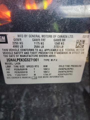 Photo 14 from auction – 2012 CHEVROLET EQUINOX LT with VIN 2GNALPEK3C6271961
