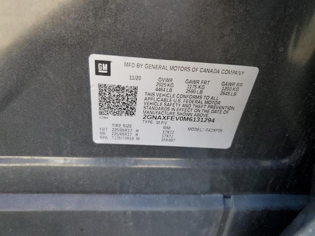 Photo 14 from auction – 2021 CHEVROLET EQUINOX with VIN 2GNAXFEV0M6131294
