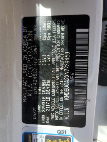 Photo 14 from auction – 2022 KIA SELTOS NIG with VIN KNDEUCA2XN7239453