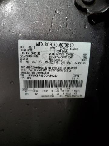 Photo 14 from auction – 2013 FORD EXPLORER L with VIN 1FM5K8F85DGA80223