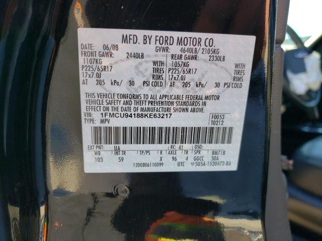 Photo 14 from auction – 2008 FORD ESCAPE LIM with VIN 1FMCU94188KE63217