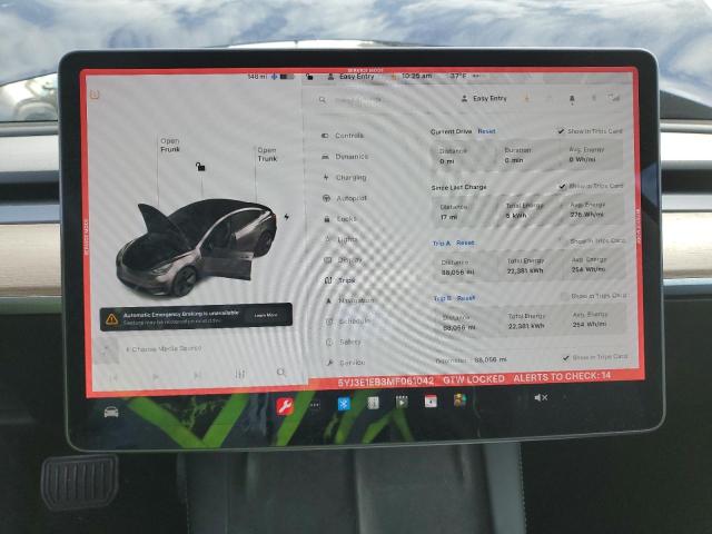 Photo 9 from auction – 2021 TESLA MODEL 3 with VIN 5YJ3E1EB3MF061042