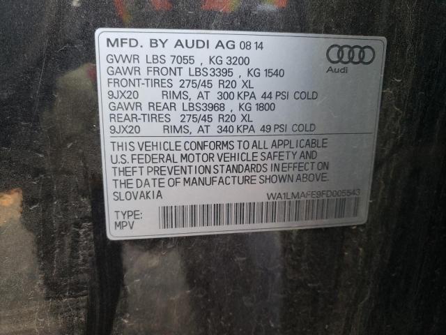 Photo 14 from auction – 2015 AUDI Q7 TDI PRE with VIN WA1LMAFE9FD005543