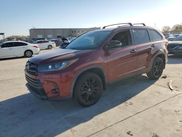 TOYOTA HIGHLANDER 2019 with VIN 5TDKZRFH2KS312921 - Photo from auction
