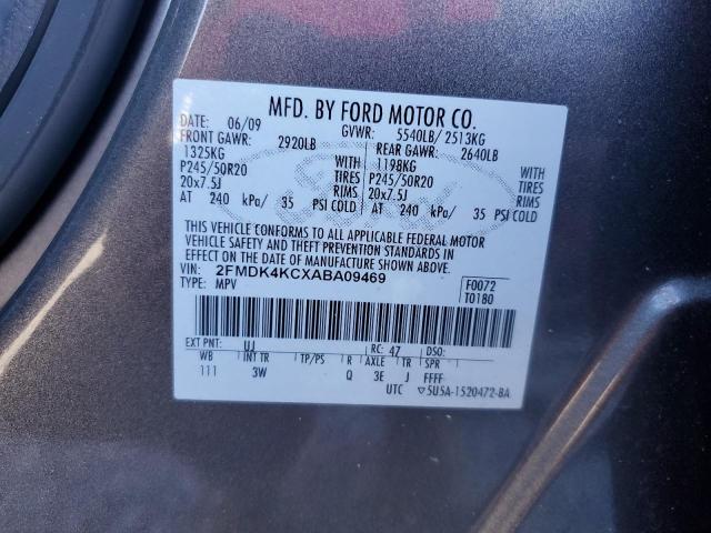 Photo 14 from auction – 2010 FORD EDGE LIMIT with VIN 2FMDK4KCXABA09469