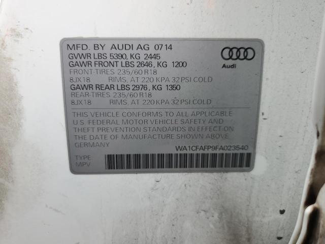 Photo 14 from auction – 2015 AUDI Q5 PREMIUM with VIN WA1CFAFP9FA023540
