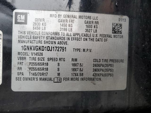 Photo 14 from auction – 2013 CHEVROLET TRAVERSE L with VIN 1GNKVGKD1DJ172791