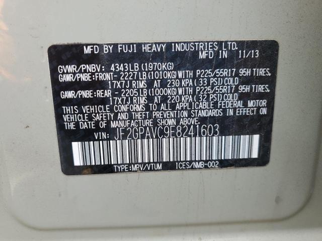 Photo 14 from auction – 2014 SUBARU XV CROSSTR with VIN JF2GPAVC9E8241603