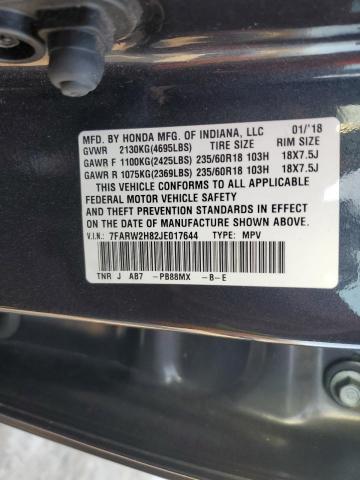 Photo 14 from auction – 2018 HONDA CR-V EXL with VIN 7FARW2H82JE017644