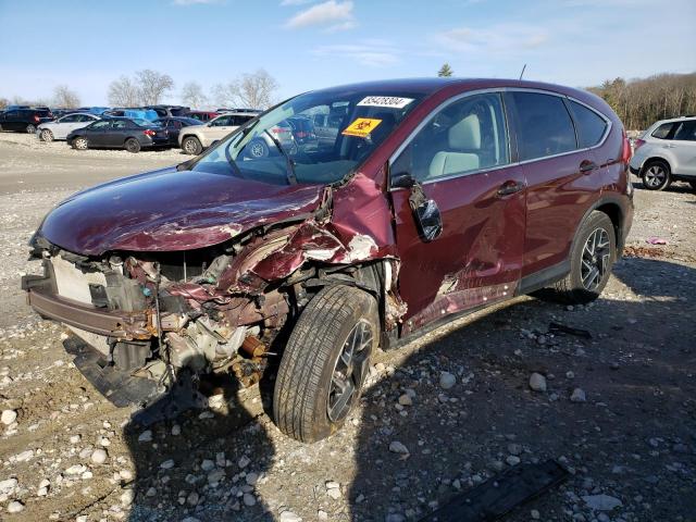 HONDA CR-V SE 2016 with VIN 5J6RM4H47GL117796 - Photo from auction