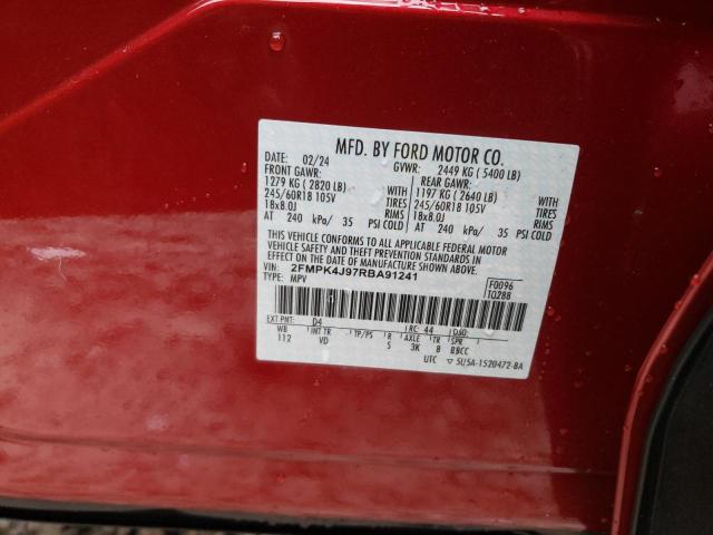 Photo 14 from auction – 2024 FORD EDGE SEL with VIN 2FMPK4J97RBA91241