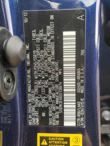 Photo 14 from auction – 2013 TOYOTA HIGHLANDER with VIN 5TDYK3EHXDS138614