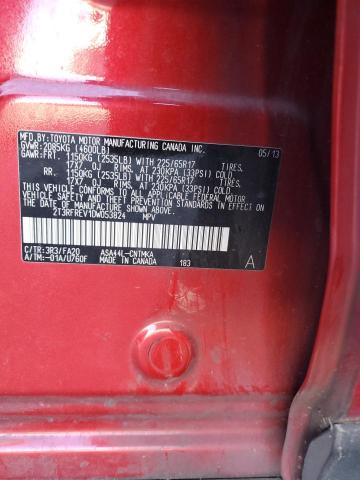 Photo 14 from auction – 2013 TOYOTA RAV4 XLE with VIN 2T3RFREV1DW053824