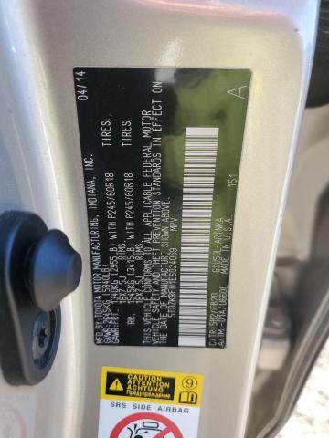 Photo 14 from auction – 2014 TOYOTA HIGHLANDER with VIN 5TDZKRFH1ES024069