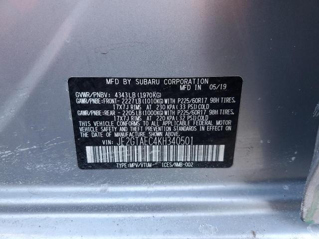 Photo 14 from auction – 2019 SUBARU CROSSTREK with VIN JF2GTAEC4KH340501