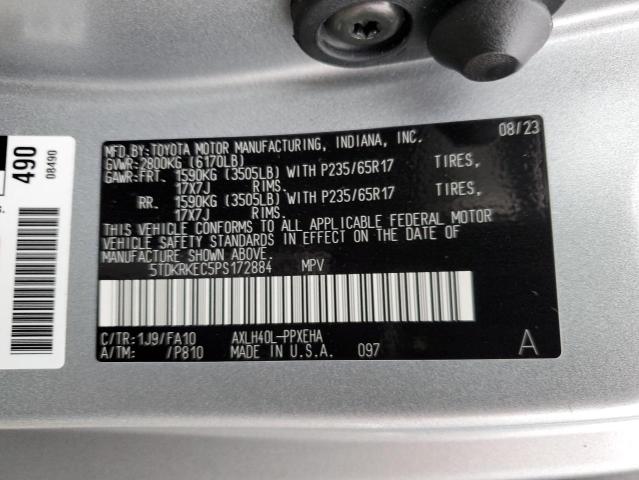 Photo 14 from auction – 2023 TOYOTA SIENNA LE with VIN 5TDKRKEC5PS172884