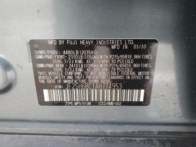 Photo 14 from auction – 2010 SUBARU FORESTER X with VIN JF2SH6BC1AH774953