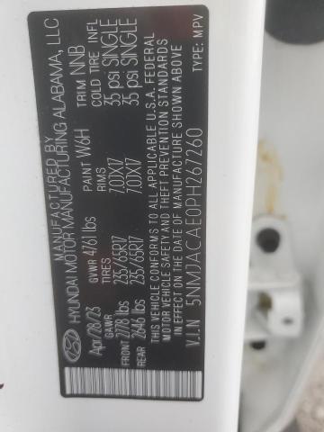 Photo 14 from auction – 2023 HYUNDAI TUCSON SE with VIN 5NMJACAE0PH267260