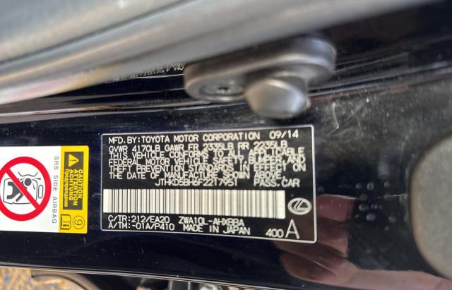 Photo 10 from auction – 2015 LEXUS CT 200 with VIN JTHKD5BH6F2217951