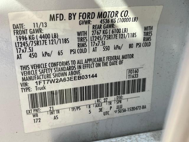 Photo 10 from auction – 2014 FORD F250 SUPER with VIN 1FT7W2A63EEB03144