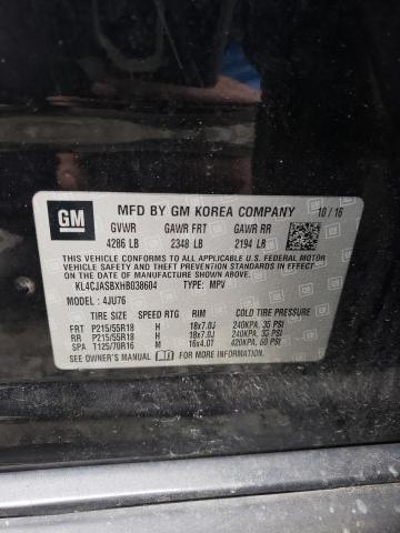 Photo 14 from auction – 2017 BUICK ENCORE PRE with VIN KL4CJASBXHB038604