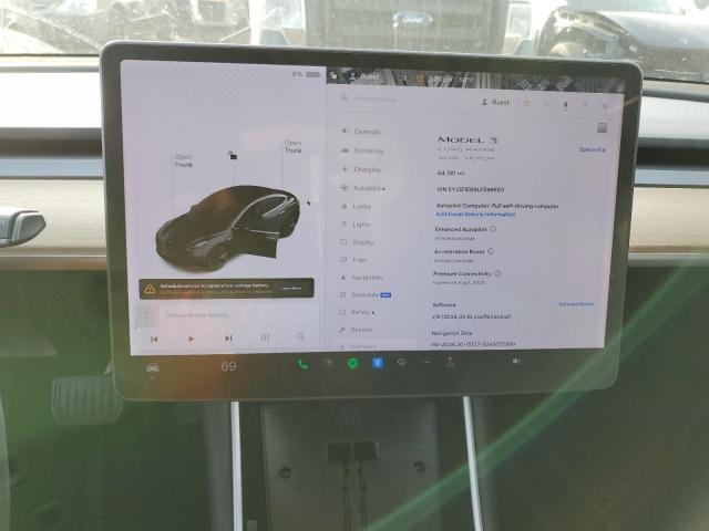 Photo 9 from auction – 2020 TESLA MODEL 3 with VIN 5YJ3E1EB9LF599503
