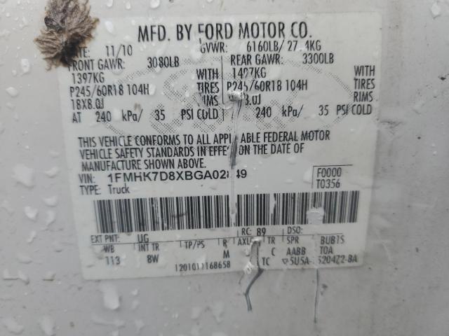 Photo 14 from auction – 2011 FORD EXPLORER with VIN 1FMHK7D8XBGA02849