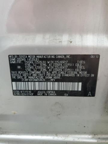 Photo 14 from auction – 2010 TOYOTA RAV4 with VIN 2T3BF4DV3AW059626