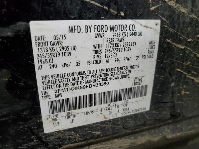 Photo 14 from auction – 2015 FORD EDGE TITAN with VIN 2FMTK3K89FBB39350
